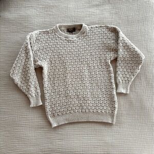Eddie Bauer Cream Crewneck Sweater